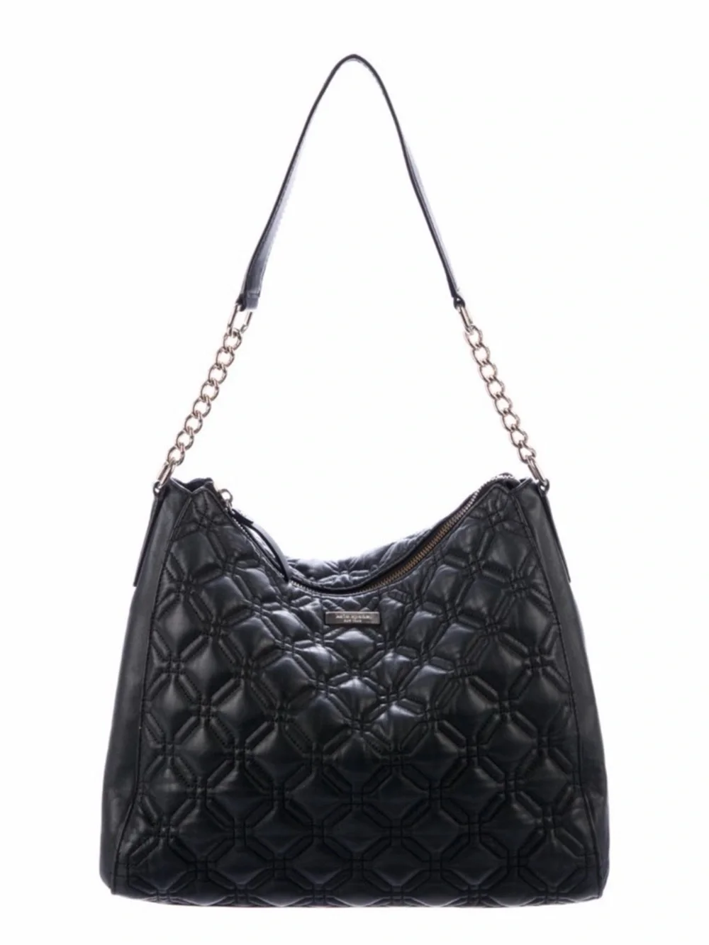 EUC Kate Spade Astor Court Aurelia Quilted Black Leather Handbag - Picture 1 of 13